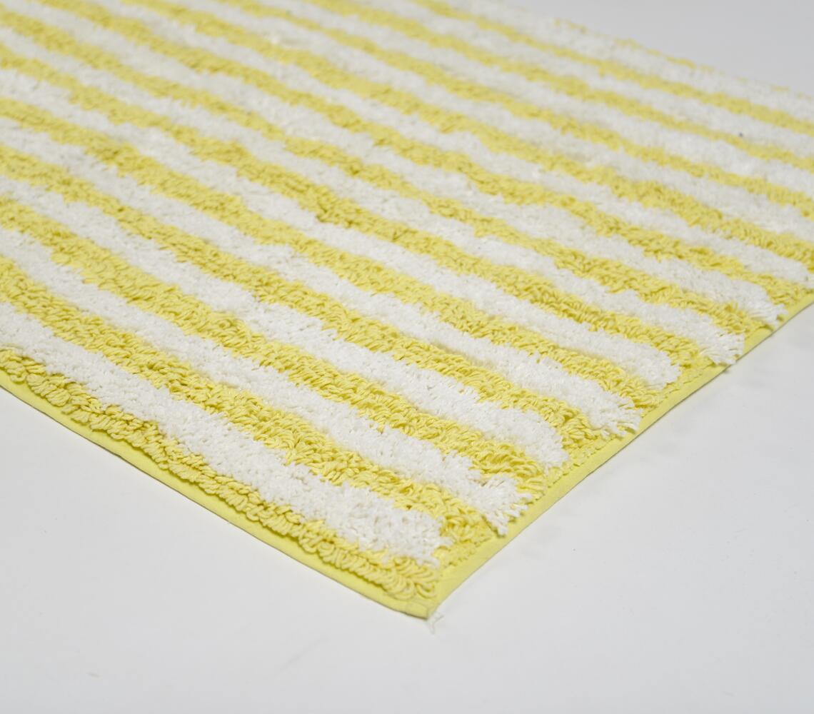 Summer Striped Yellow Bathmat